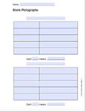 Blank Pictographs - TeacherVision